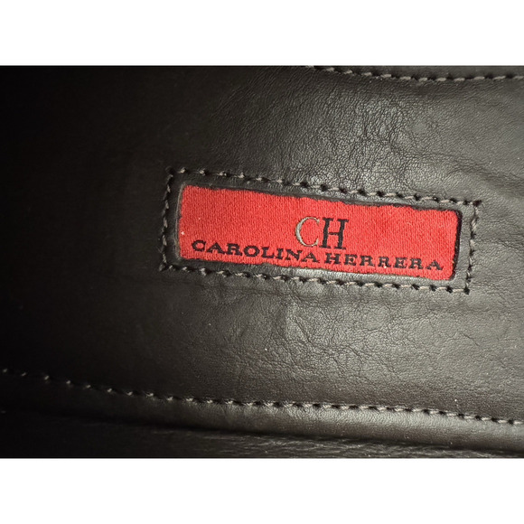 Carolina Herrera 40 Driving Ballet Flats Brown Suede Leather I Love CH Brass - Picture 7 of 13